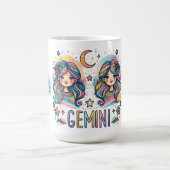 Farbige Zwillinge Astrologie Sternzeichen Zwilling Kaffeetasse (Mittel)