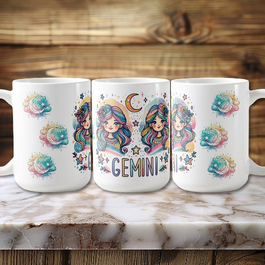 Farbige Zwillinge Astrologie Sternzeichen Zwilling Kaffeetasse