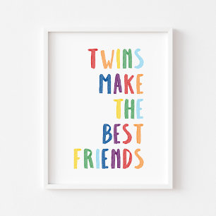 Farbige Zwillinge machen die besten Freunde zum Dr Poster