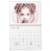 Farbiger 12-monatiger Kalender (Mär 2027)