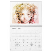 Farbiger 12-monatiger Kalender (Jan 2027)