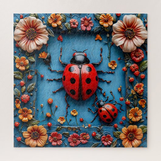 Farbiger 3D-Ladybug Puzzle (Vertikal)