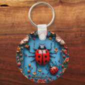Farbiger 3D-Ladybug Schlüsselanhänger (Rückseite)