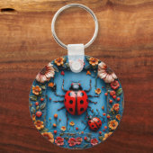 Farbiger 3D-Ladybug Schlüsselanhänger (Vorderseite)