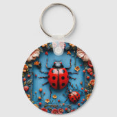 Farbiger 3D-Ladybug Schlüsselanhänger (Rückseite)