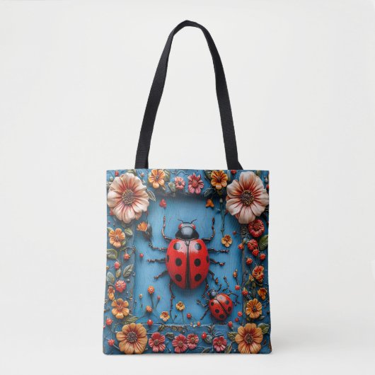 Farbiger 3D-Marienkäfer Tasche (Vorderseite)