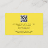 Farbiger 80er Retro Neon Lightning QR Code Visitenkarte (Rückseite)