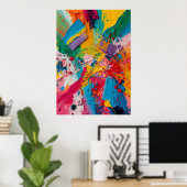 Farbiger abstrakter Acryl-Farbspritzer-Poster | B Poster (Heimbüro)