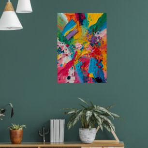 Farbiger abstrakter Acryl-Farbspritzer-Poster B Poster