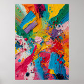 Farbiger abstrakter Acryl-Farbspritzer-Poster | B Poster (Vorne)