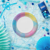 Farbiger abstrakter Dreieck Pappteller (Party)