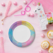 Farbiger abstrakter Dreieck Pappteller (Party)