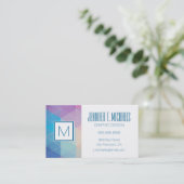 Farbiger abstrakter Dreieck Visitenkarte (Stehend Vorderseite)