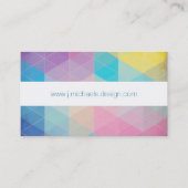 Farbiger abstrakter Dreieck Visitenkarte (Rückseite)