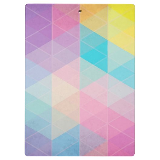 Farbiger abstrakter Dreieckshintergrund Klemmbrett (Rückseite)
