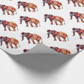 Farbiger abstrakter Elefant Geschenkpapier (Ecke)