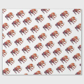 Farbiger abstrakter Elefant Geschenkpapier (Flach)