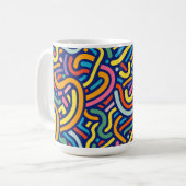 Farbiger abstrakter Flow-Becher Kaffeetasse (Vorderseite Links)