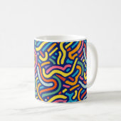 Farbiger abstrakter Flow-Becher Kaffeetasse (VorderseiteRechts)