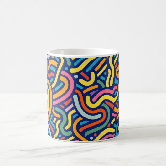 Farbiger abstrakter Flow-Becher Kaffeetasse (Mittel)