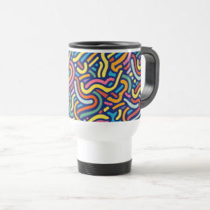 Farbiger abstrakter Flow-Becher Reisebecher