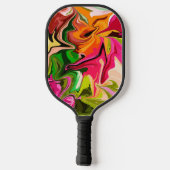 Farbiger Abstrakter Fluid Style Hintergrund Pickleball Schläger (Rückseite)