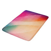 Farbiger abstrakter geometrischer Hintergrund Badematte (Schrägansicht)