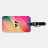 Farbiger abstrakter geometrischer Hintergrund Gepäckanhänger (Vorderseite horizontal)