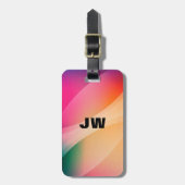 Farbiger abstrakter geometrischer Hintergrund Gepäckanhänger (Vorderseite vertikal)