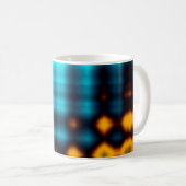 Farbiger abstrakter geometrischer Hintergrund mit  Kaffeetasse (VorderseiteRechts)