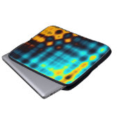 Farbiger abstrakter geometrischer Hintergrund mit Laptopschutzhülle (Vorne Knopf)