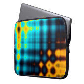 Farbiger abstrakter geometrischer Hintergrund mit Laptopschutzhülle (Vorderseite Links)