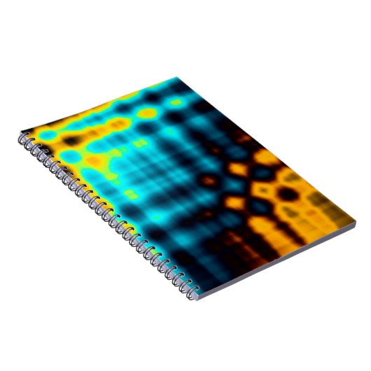 Farbiger abstrakter geometrischer Hintergrund mit Notizblock (Rechte Seite)