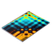 Farbiger abstrakter geometrischer Hintergrund mit Notizblock (Linke Seite)