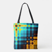 Farbiger abstrakter geometrischer Hintergrund mit  Tasche (Rückseite)