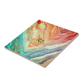 Farbiger abstrakter geometrischer Marmor mit Namen Fliese (Seite)