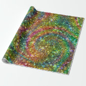 Farbiger abstrakter Glitter Geschenkpapier (Ungerollt)
