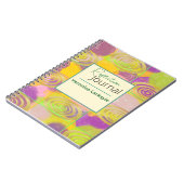 Farbiger Abstrakter Goldzirkel Notizblock (Linke Seite)