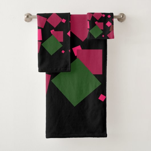 Farbiger abstrakter Hintergrund Badhandtuch Set (Insitu)