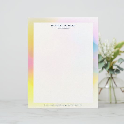 Farbiger abstrakter Hintergrund Briefbogen (Stehend Vorderseite)