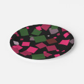 Farbiger abstrakter Hintergrund Pappteller (Schrägansicht)