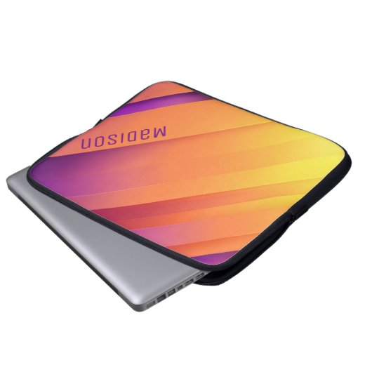 Farbiger Abstrakter Hintergrund und individuelle A Laptopschutzhülle (Vorne Knopf)