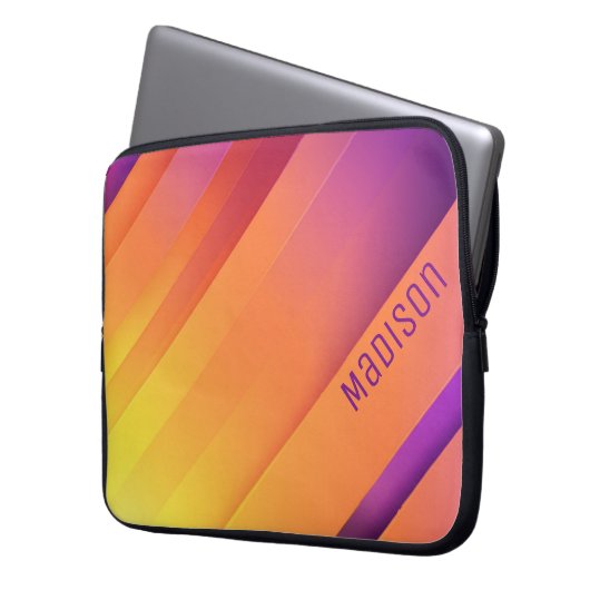 Farbiger Abstrakter Hintergrund und individuelle A Laptopschutzhülle (Vorderseite Links)