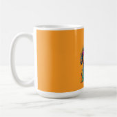Farbiger abstrakter Hund mit Sonnenbrille Kaffeetasse (Links)