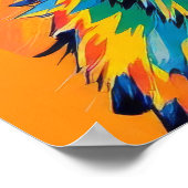 Farbiger abstrakter Hund mit Sonnenbrille Poster (Ecke)