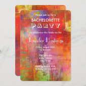 Farbiger Abstrakter Junggeselinnen-Abschied für di Einladung (Vorne/Hinten)