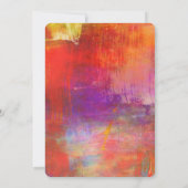 Farbiger Abstrakter Junggeselinnen-Abschied für di Einladung (Rückseite)