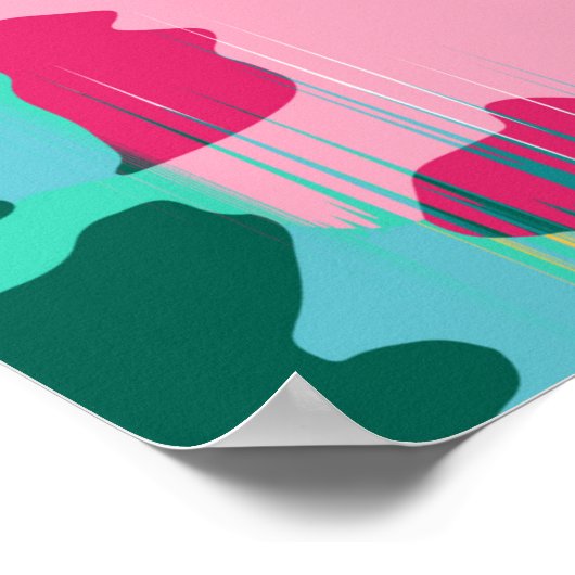 Farbiger Abstrakter Leopardenhintergrund. Poster (Ecke)