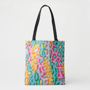 Farbiger Abstrakter Leopardenhintergrund. Tasche