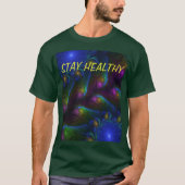 Farbiger Abstrakter, moderner Fraktal T-Shirt (Vorderseite)